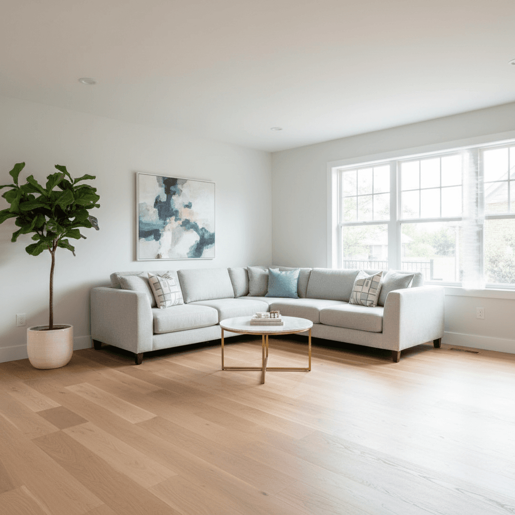 Living room refresh with flooring and paint updates