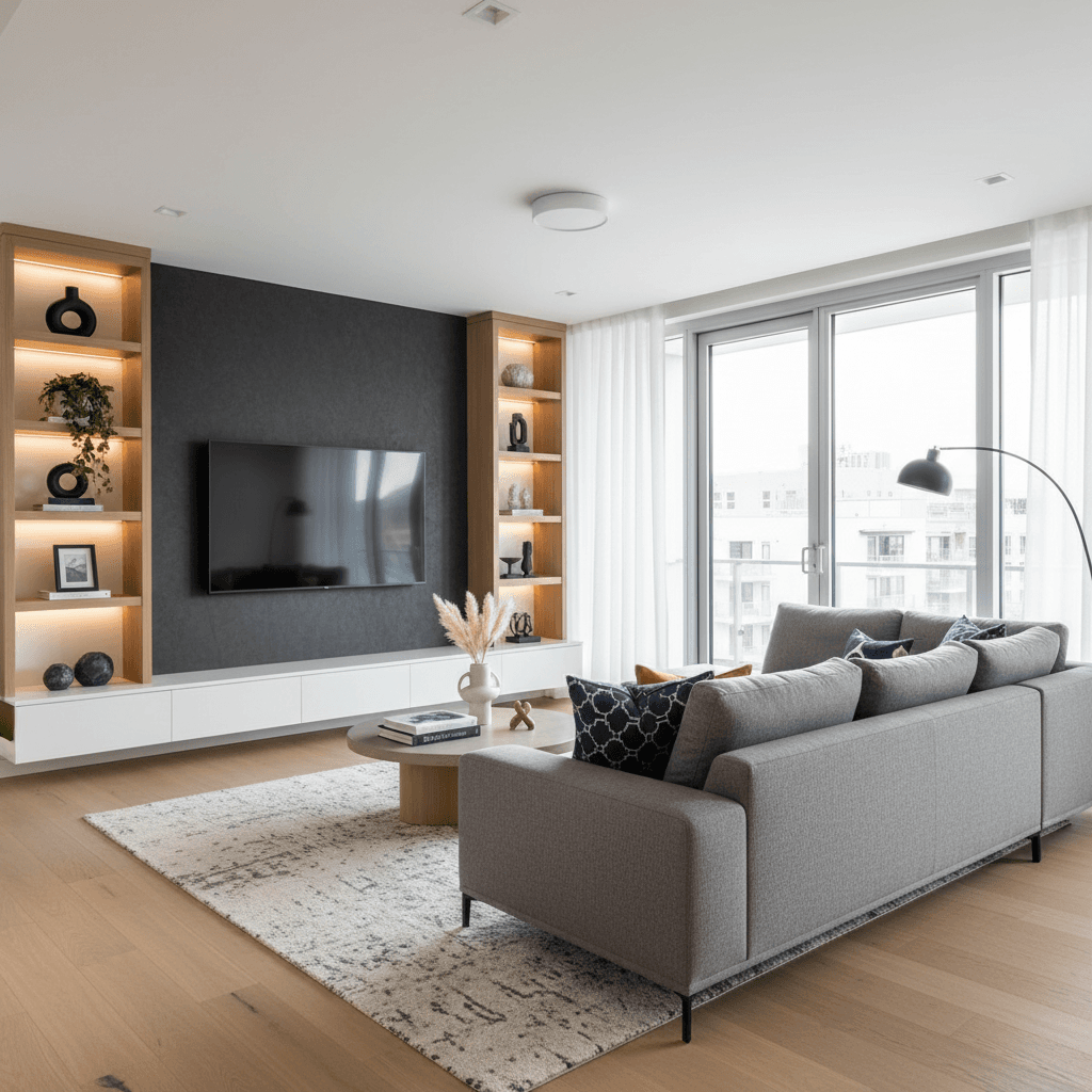 Complete interior renovation transforming residential space