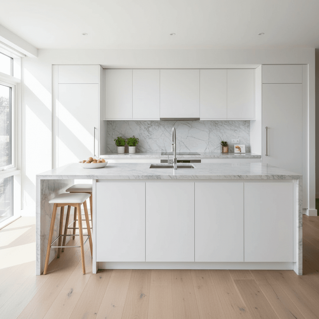 Modern kitchen renovation with clean finishes and natural lighting